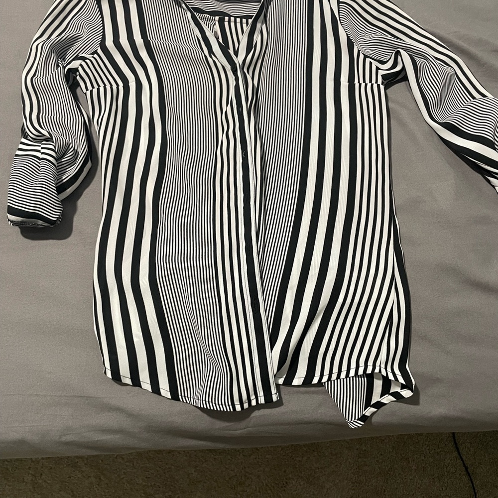 Womens express striped portion shirt